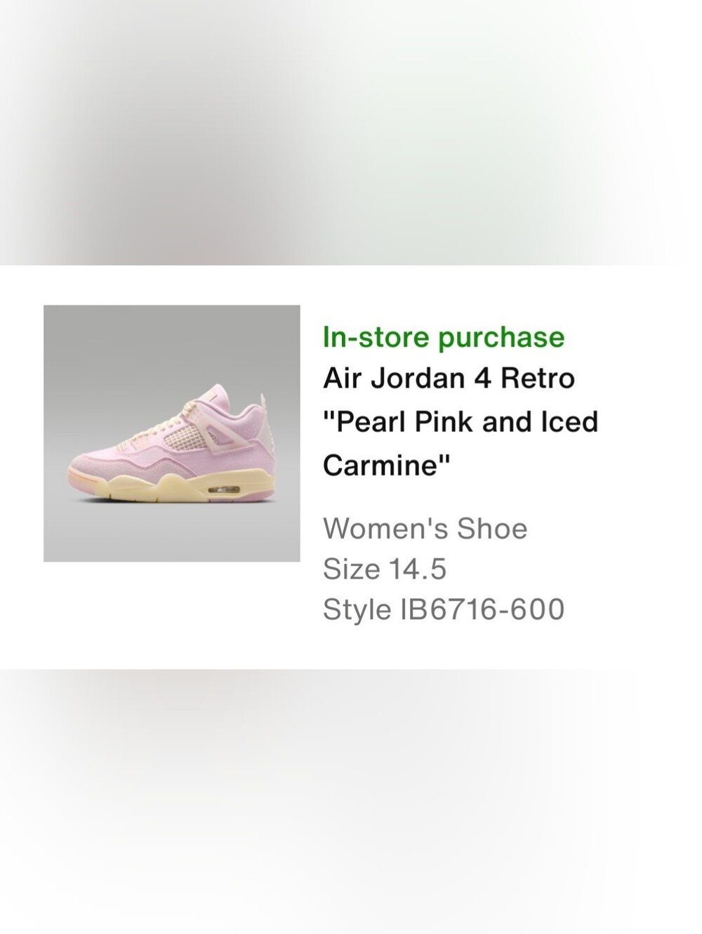 Nike Air Jordan 4 Retro Women’s Sneakers - Pearl Pink